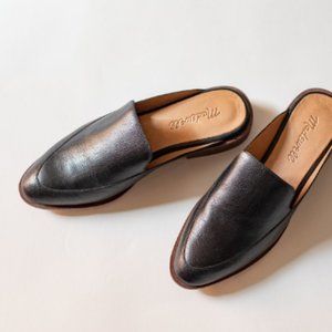 Madewell The Frances Loafer Mule in  Black Leather Sz 6